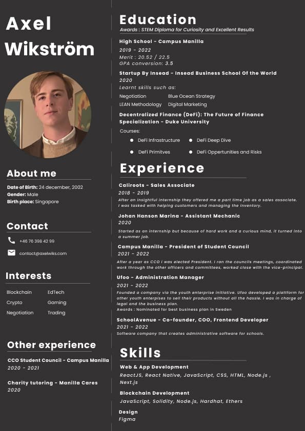 Resume pic